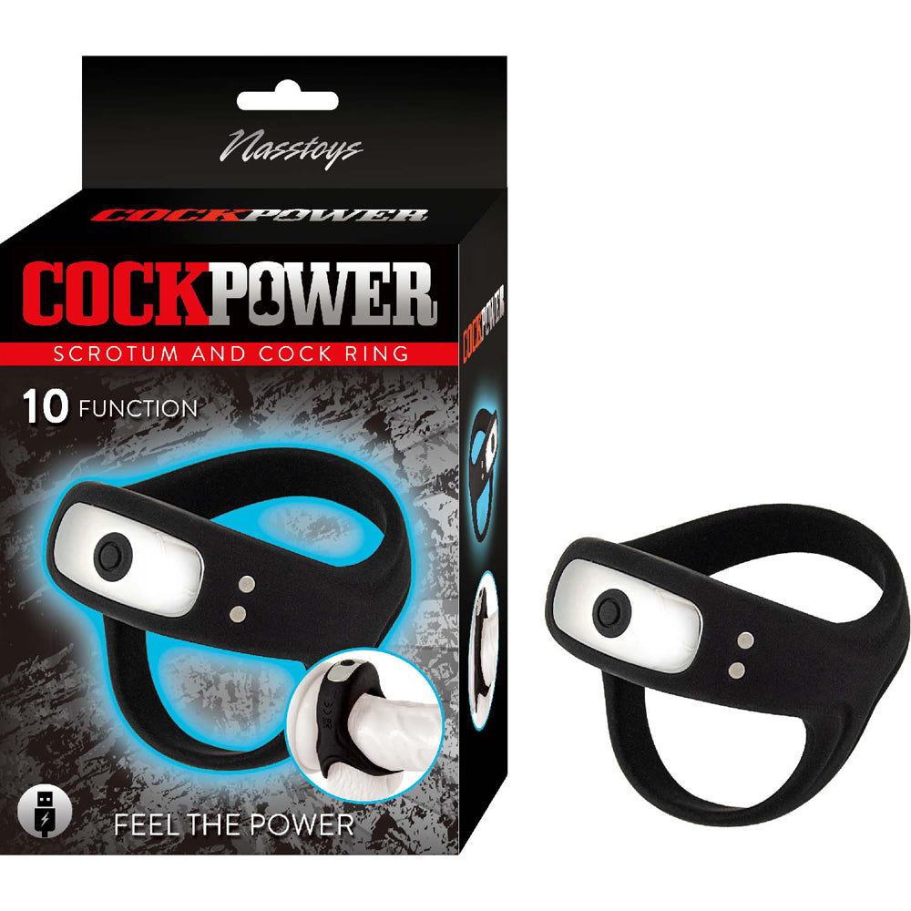 Cockpower Scrotum And Cock Ring Black