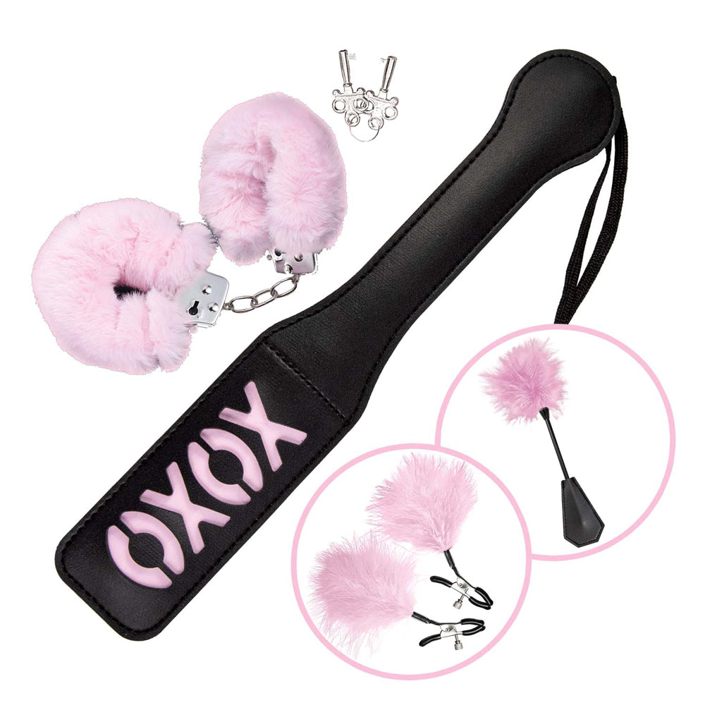 Bondage By Nasstoys Naughty In Pink Black & Pink