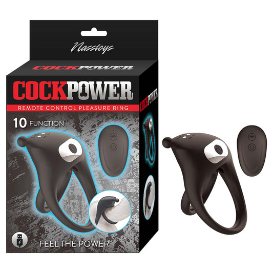 Cockpower Remote Control Pleasure Ring Black