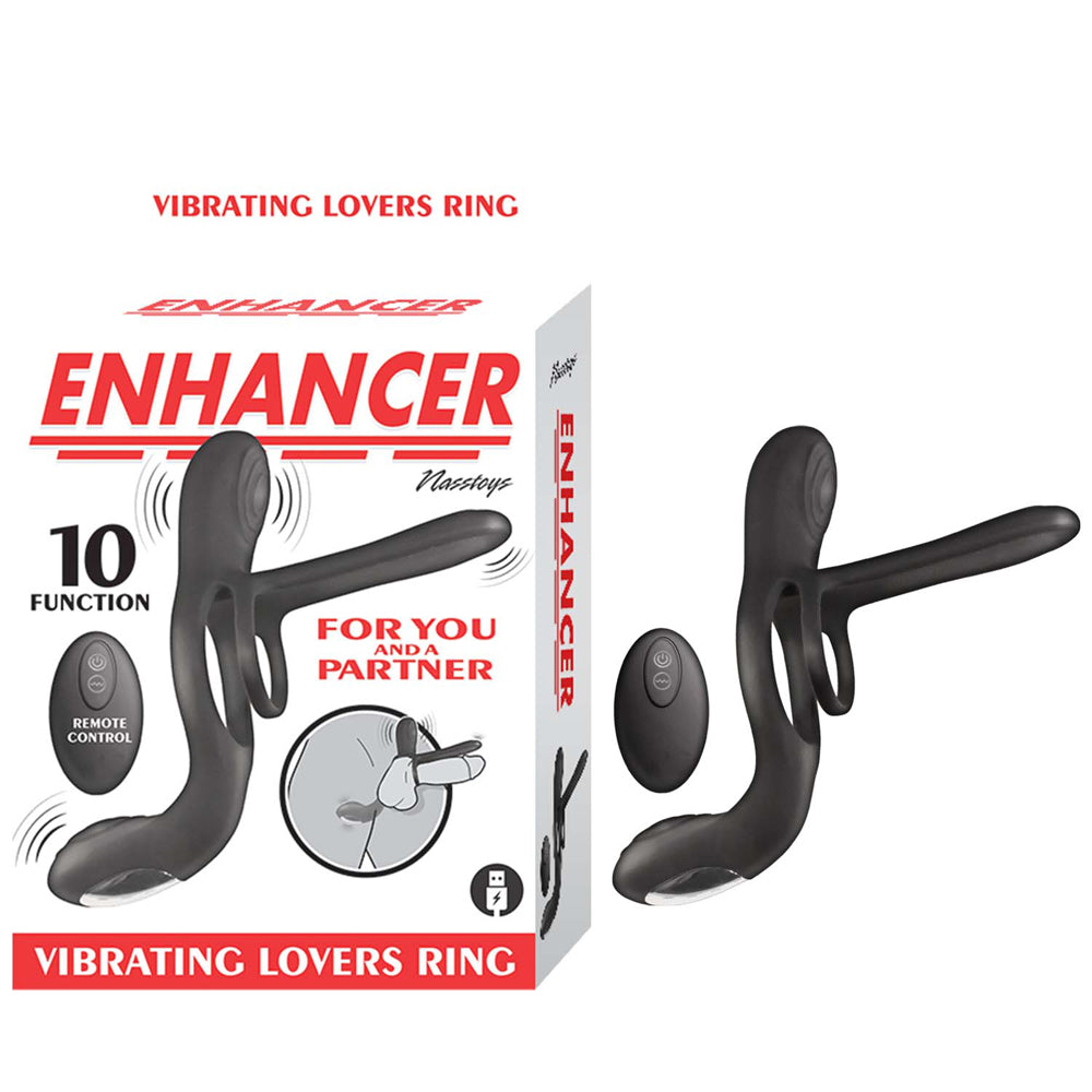 Enhancer Vibrating Lovers Ring Black