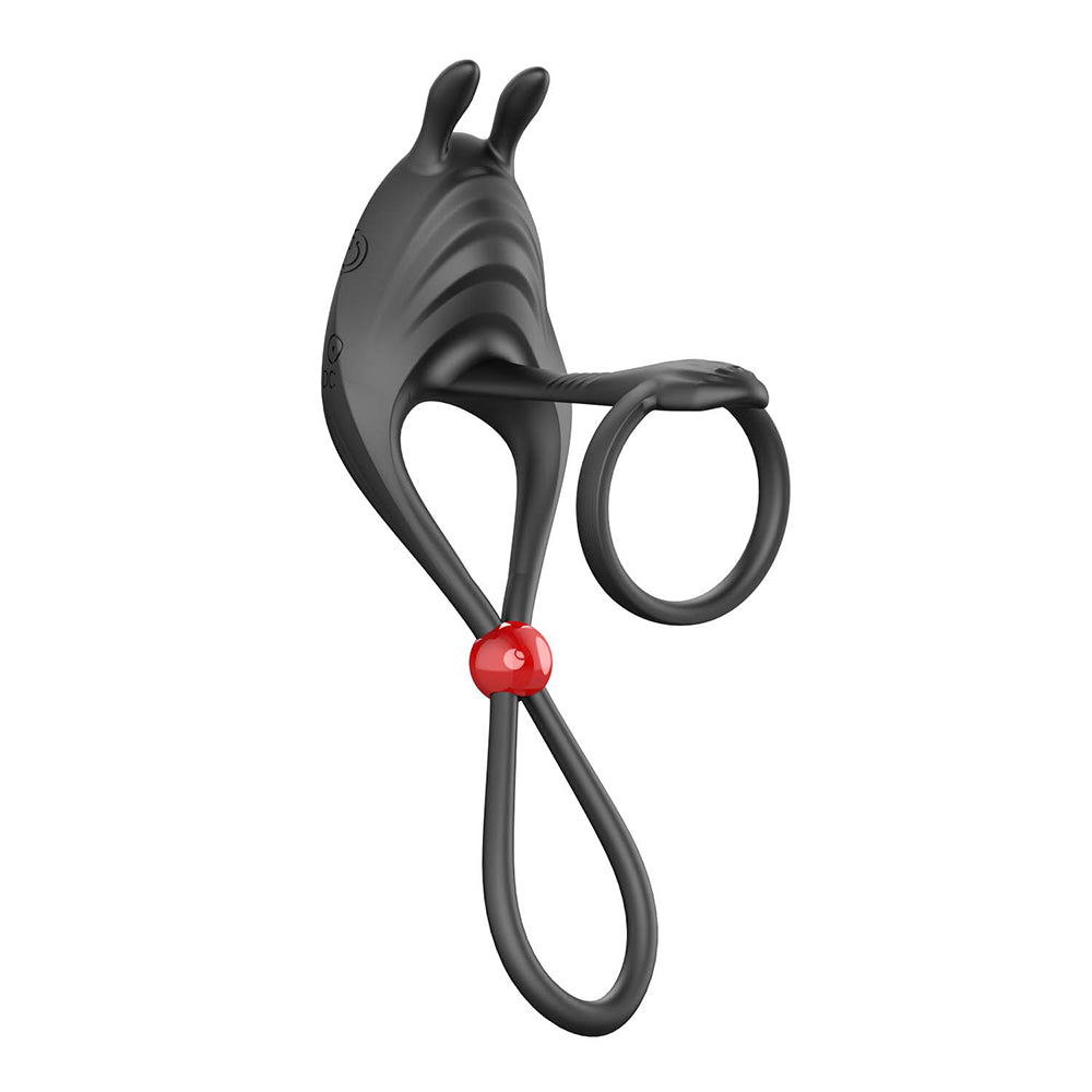 Cockpower Remote Control Cockring & Ball Cinch Black