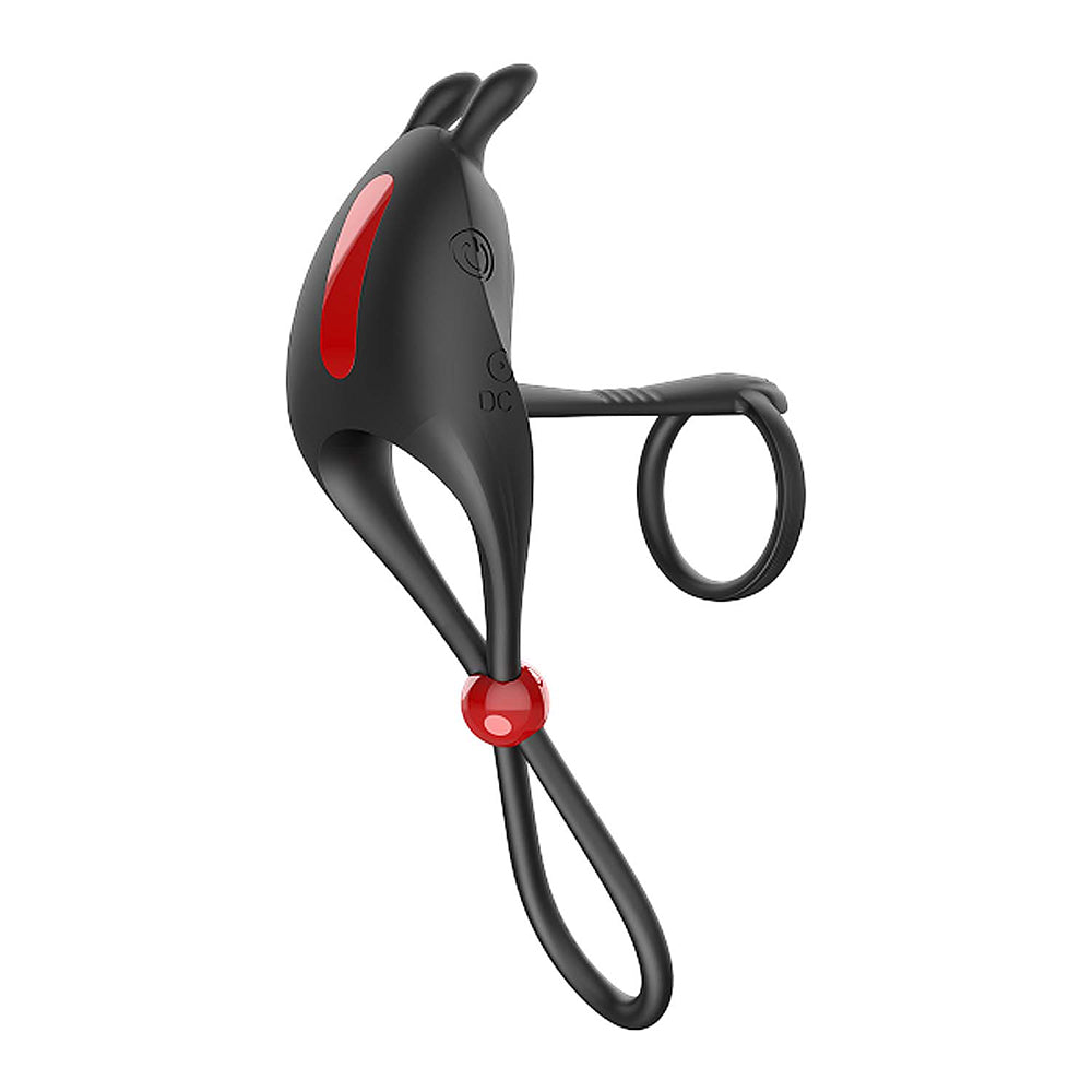 Cockpower Remote Control Cockring & Ball Cinch Black