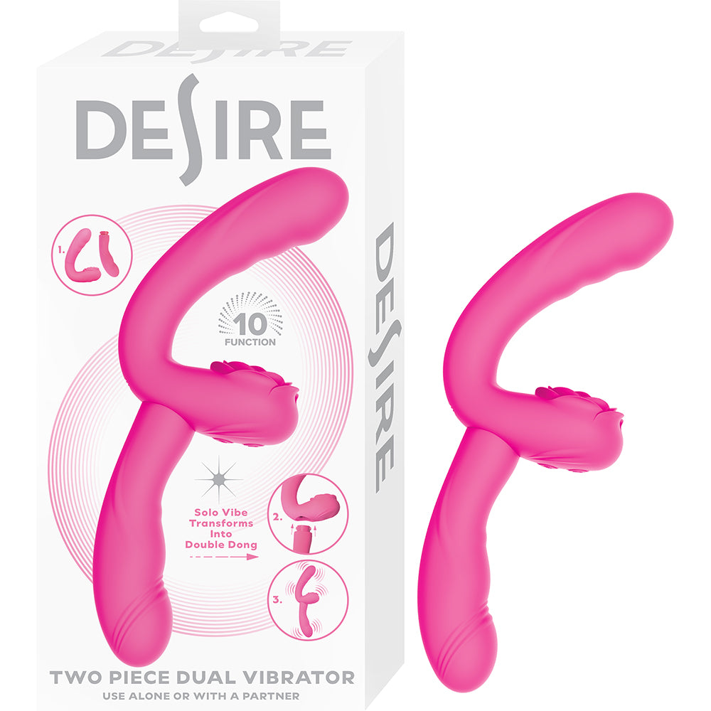Desire 2-Piece Dual Vibrator Pink
