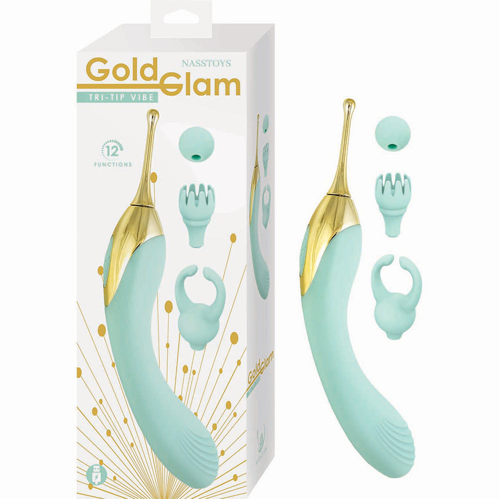 Gold Glam Tri-Tip Vibe Aqua