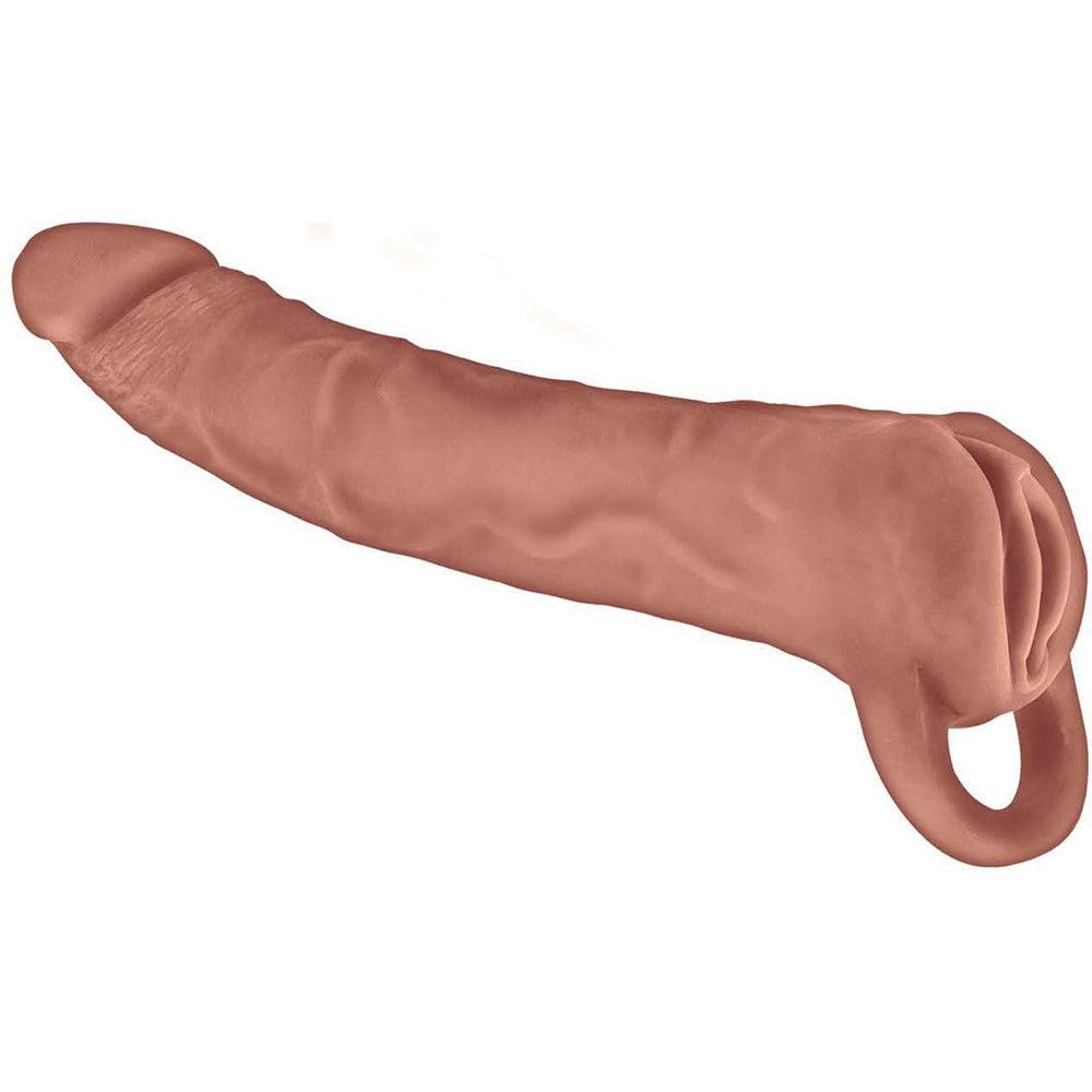 The Great Extender 2-In-1 7" Extender & Masturbator Brown