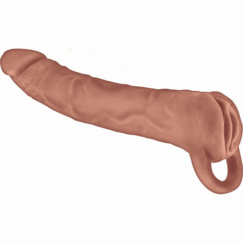 The Great Extender 2-In-1 8" Extender & Masturbator Brown