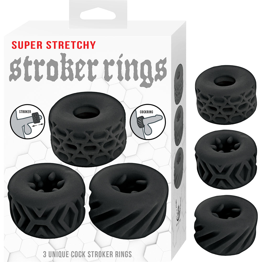 Super Stretchy Stroker Rings Black