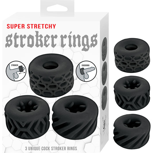 Super Stretchy Stroker Rings Black