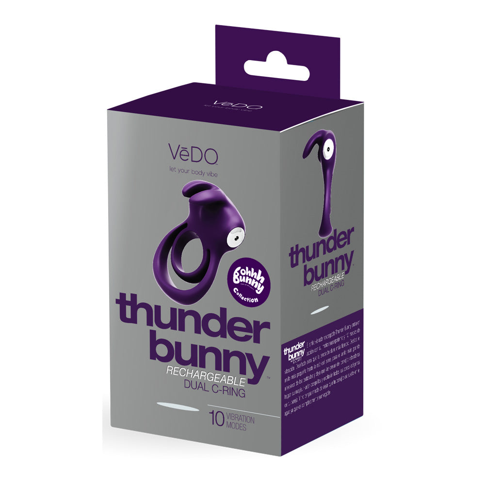 Thunder Bunny Rechargeable Dual Ring Deep Purple