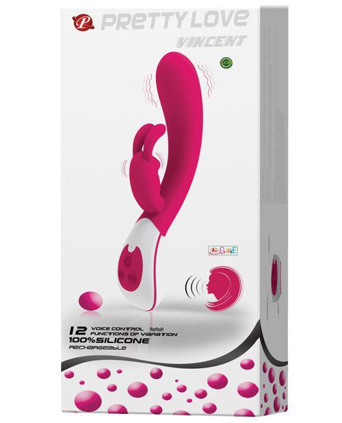 Pretty Love Vincent Voice Controlled Rechargeable Rabbit - 12 Function Pink