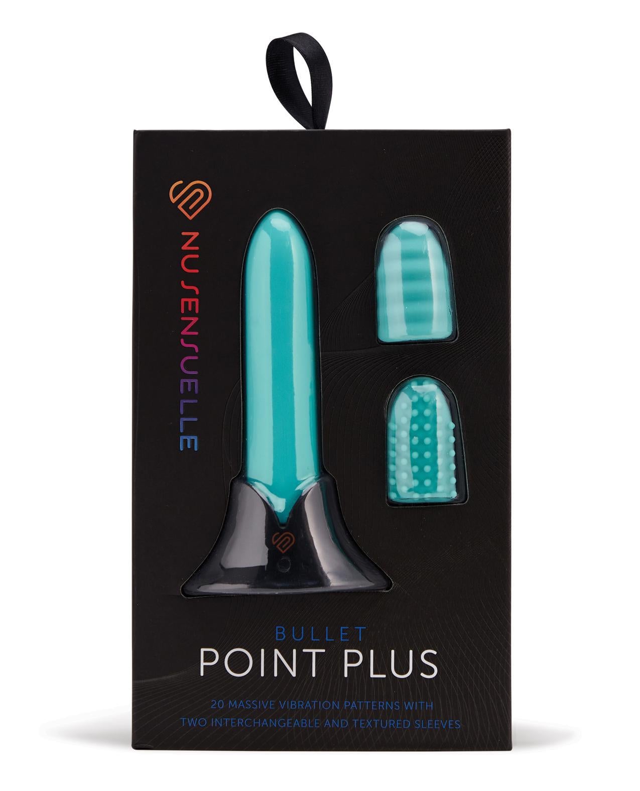 Sensuelle Point Plus 20 Function Bullet With 2 Sleeves Tiffany Blue