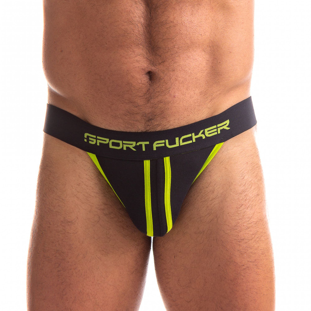 Sport Fucker Jersey Jock Black/Green Xl
