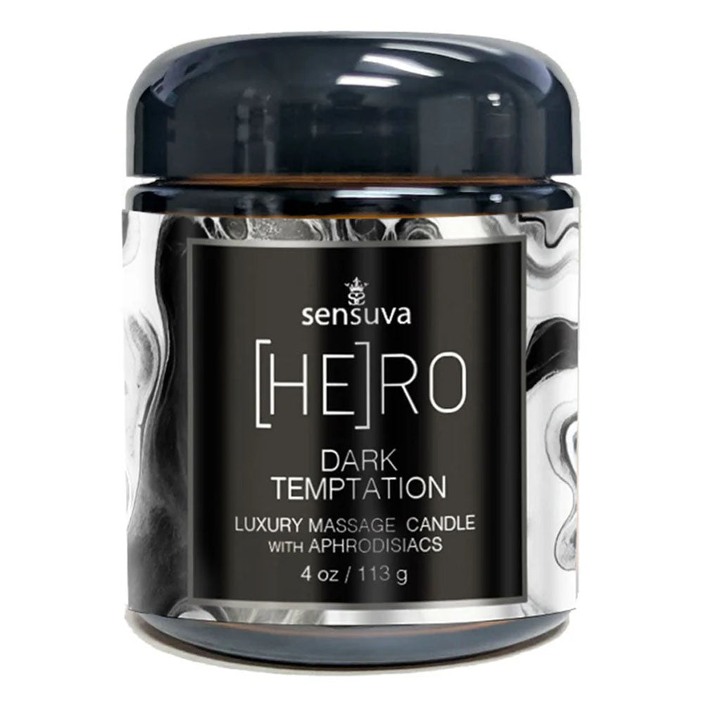 Hero Dark Temptation Luxury Massage Oil Candle 4 oz.