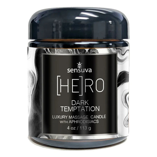Hero Dark Temptation Luxury Massage Oil Candle 4 oz.