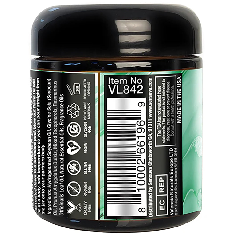 Lit Eucalyptus Releaf Luxury Massage Candle 4 oz.