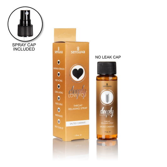Deeply Love You Throat Relaxing Spray 1 oz. Bottle Salted Caramel
