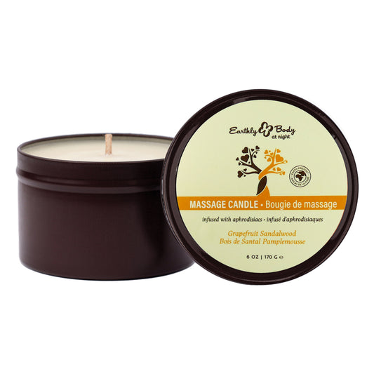 Earthly Body At Night Candle Aphrodisiac Collection Grapefruit Sandalwood 6 oz.