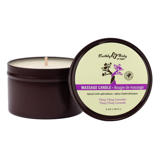 Earthly Body At Night Candle Aphrodisiac Collection Ylang Ylang Lavender 6 oz.