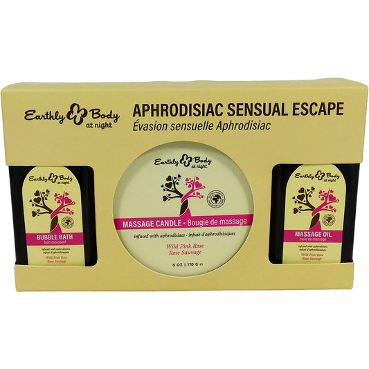 Earthly Body At Night Aphrodisiac Sensual Escape Gift Set Wild Pink Rose