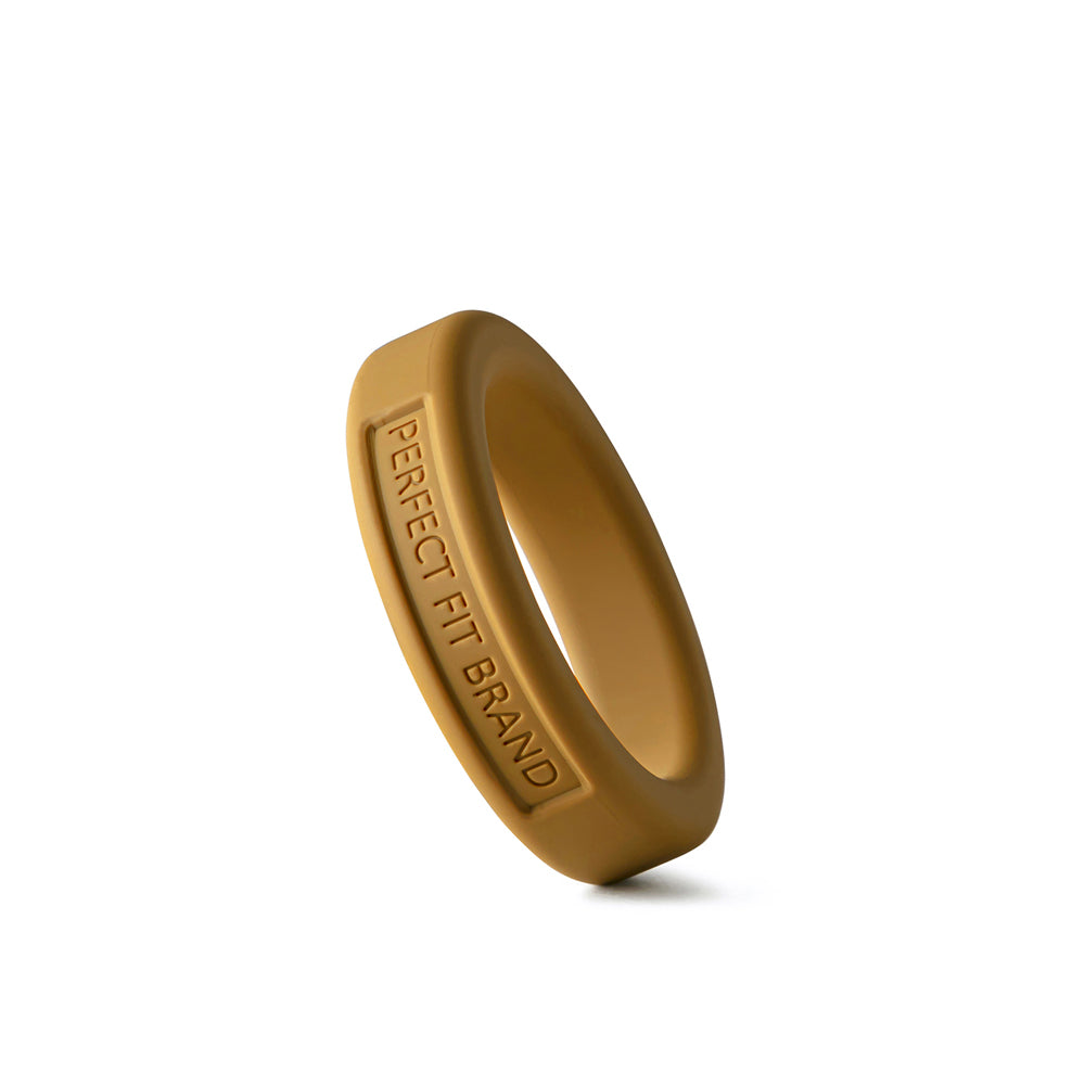 Classic 1.4" (36 mm) Silicone Med. Stretch Penis Ring Gold