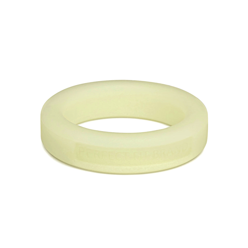 Classic 1.4" (36 mm) Silicone Med. Stretch Penis Ring Glow In The Dark