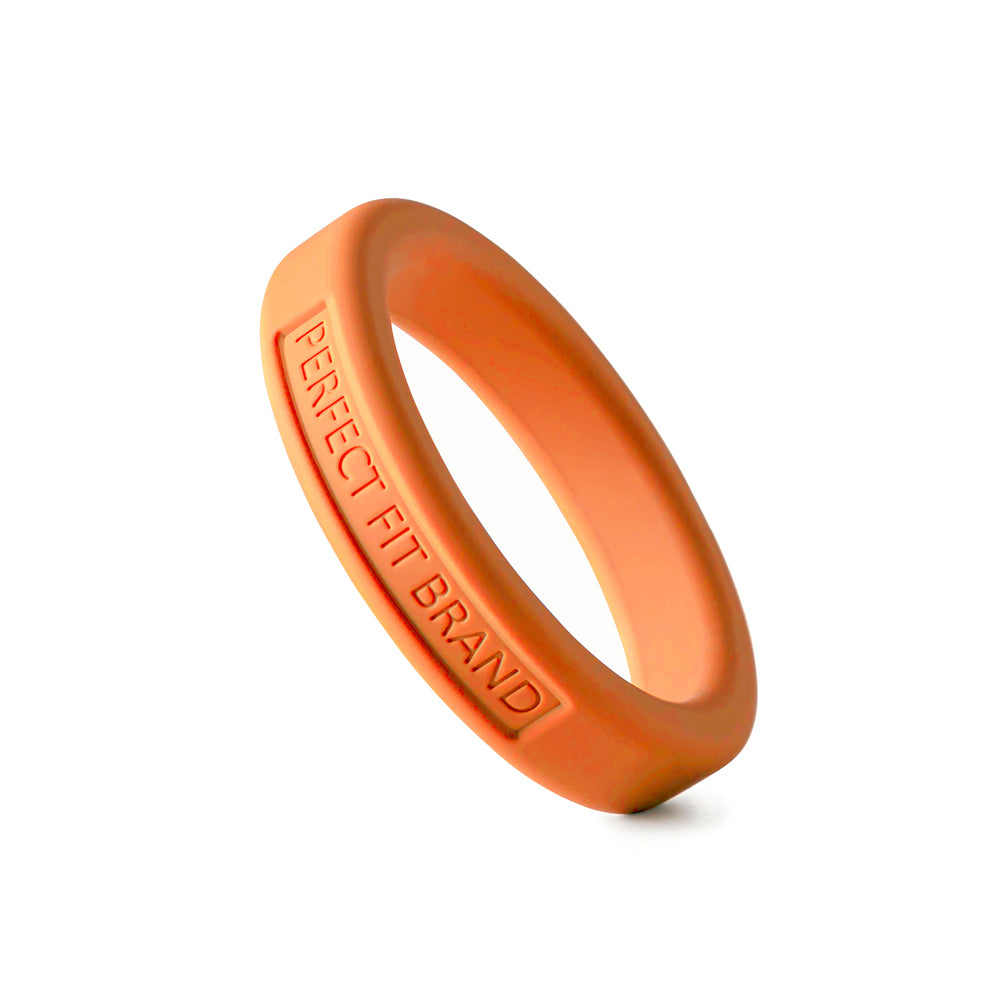 Classic 1.75" (44 mm) Silicone Med. Stretch Penis Ring Orange