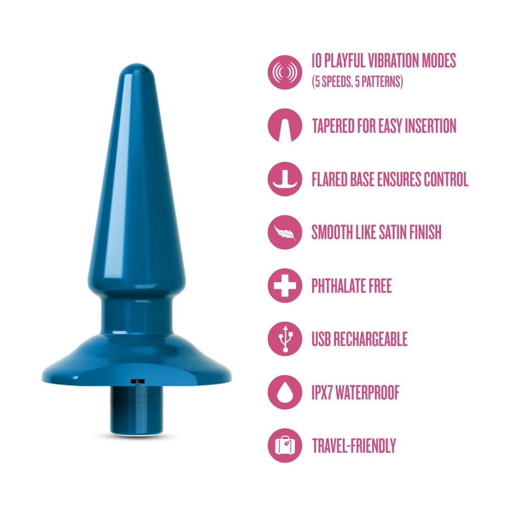 B Yours Vibrating Anal Plug Ocean
