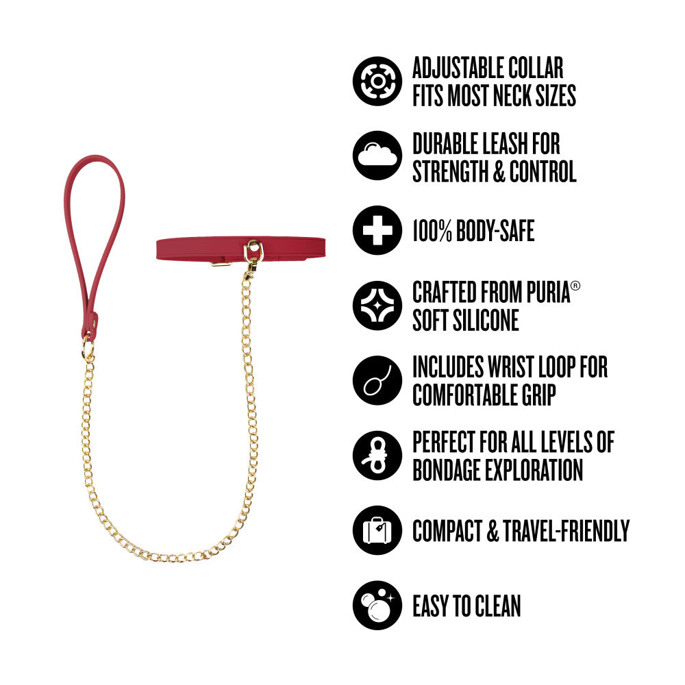 Temptasia Ardor Collar & Leash Red