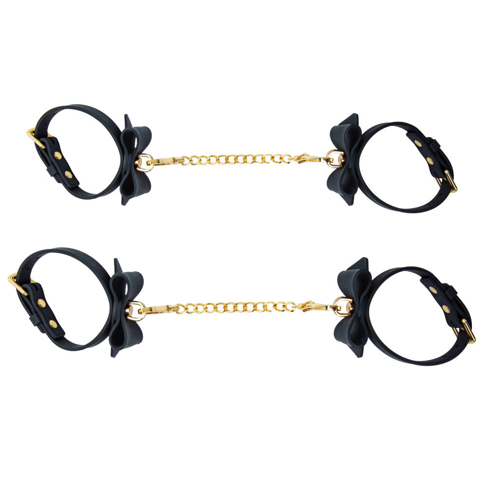 Temptasia Ardor Wrist & Ankle Restraints Black With Bow