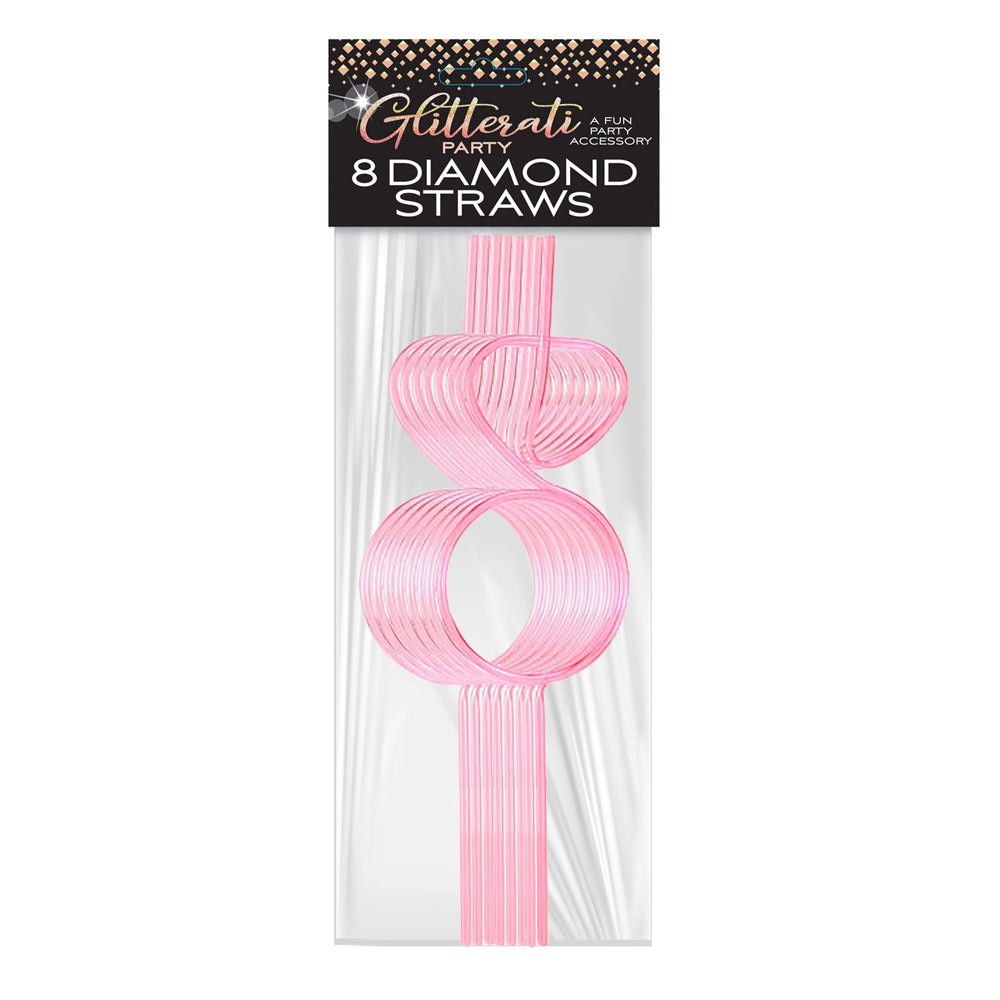 Glitterati Diamond Straw Set 8Ct