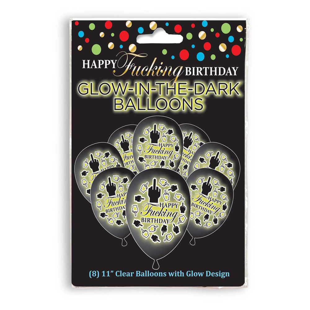 Happy F'Ing Birthday Glow  Balloons