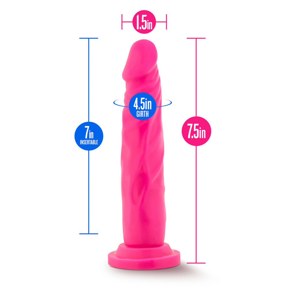 Neo 7.5" Dual Density Cock Neon Pink