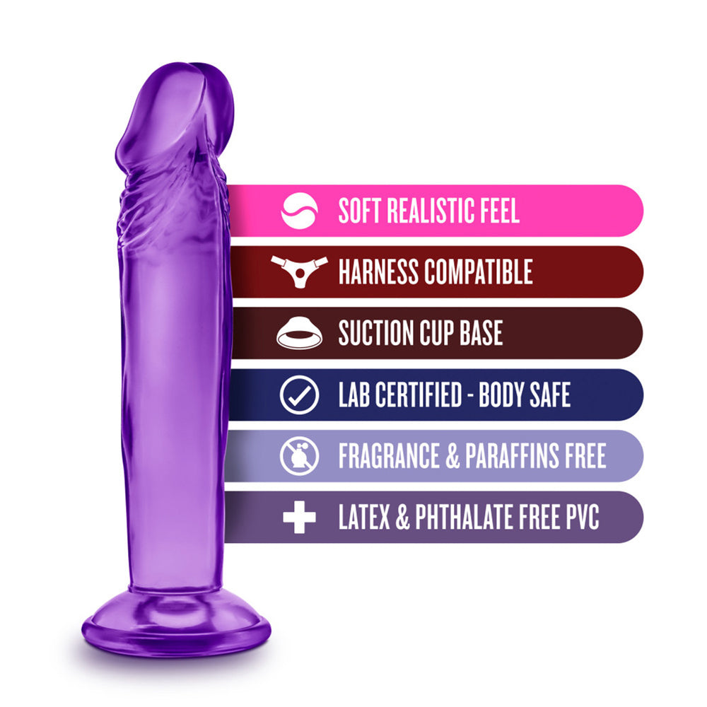 B Yours Sweet N' Small 6" Dildo With Suction Cup Purple