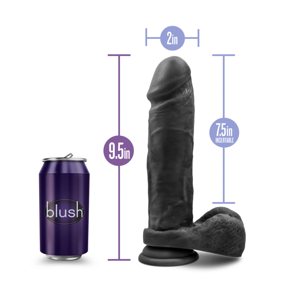 Blush Au Naturel Bold Massive 9" Dildo Black