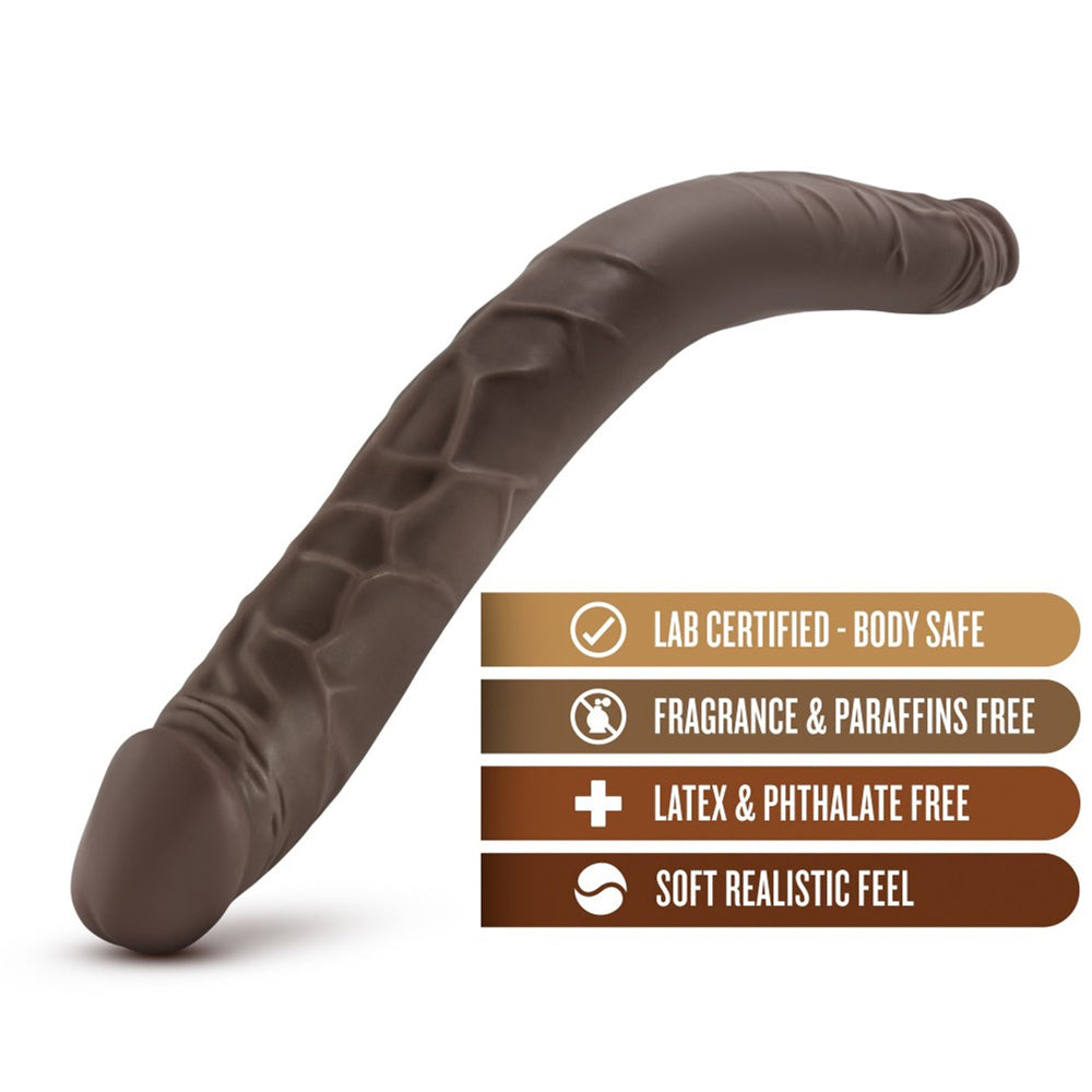 Dr. Skin 16" Double Dildo Chocolate