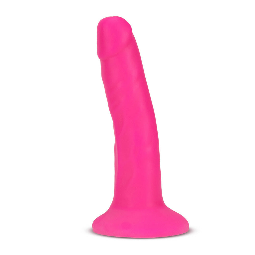 Neo Elite 6" Silicone Dual Density Cock Neon Pink