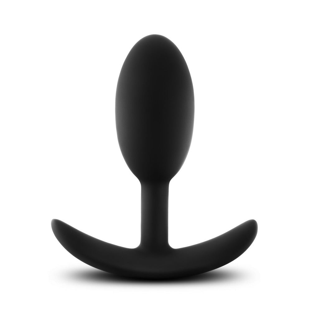 Anal Adventures Platinum Silicone Vibra Slim Plug Medium Black