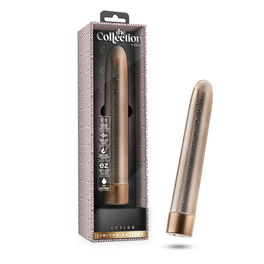 The Collection Lattice 7" Rechargeable Vibe Rose Gold