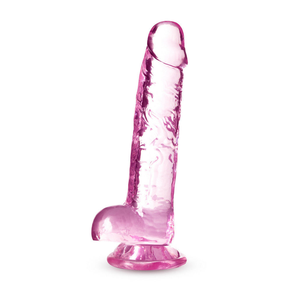 Naturally Yours 7" Crystalline Dildo Rose