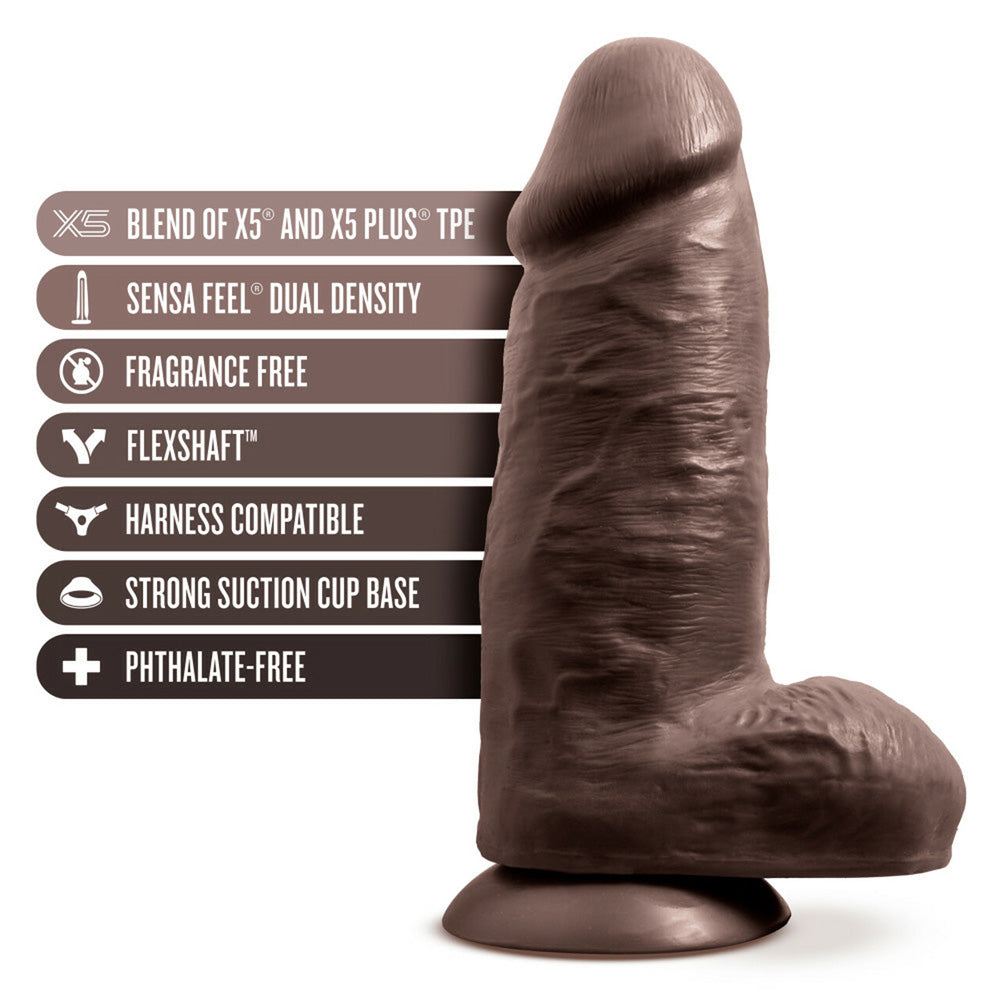 Au Naturel Chub 10" Dildo Chocolate