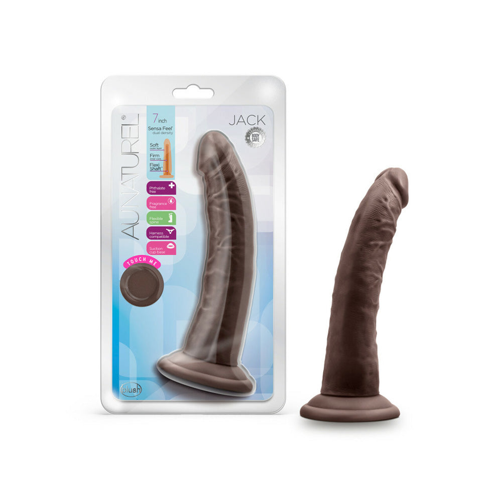 Au Naturel Jack 7" Dildo Chocolate