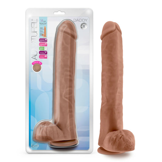 Au Naturel Daddy 14" Dildo Mocha