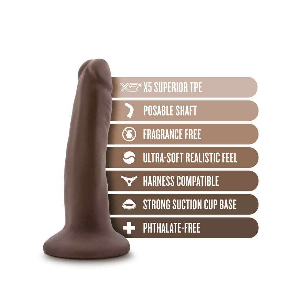 Dr. Skin Plus 5" Posable Dildo Chocolate