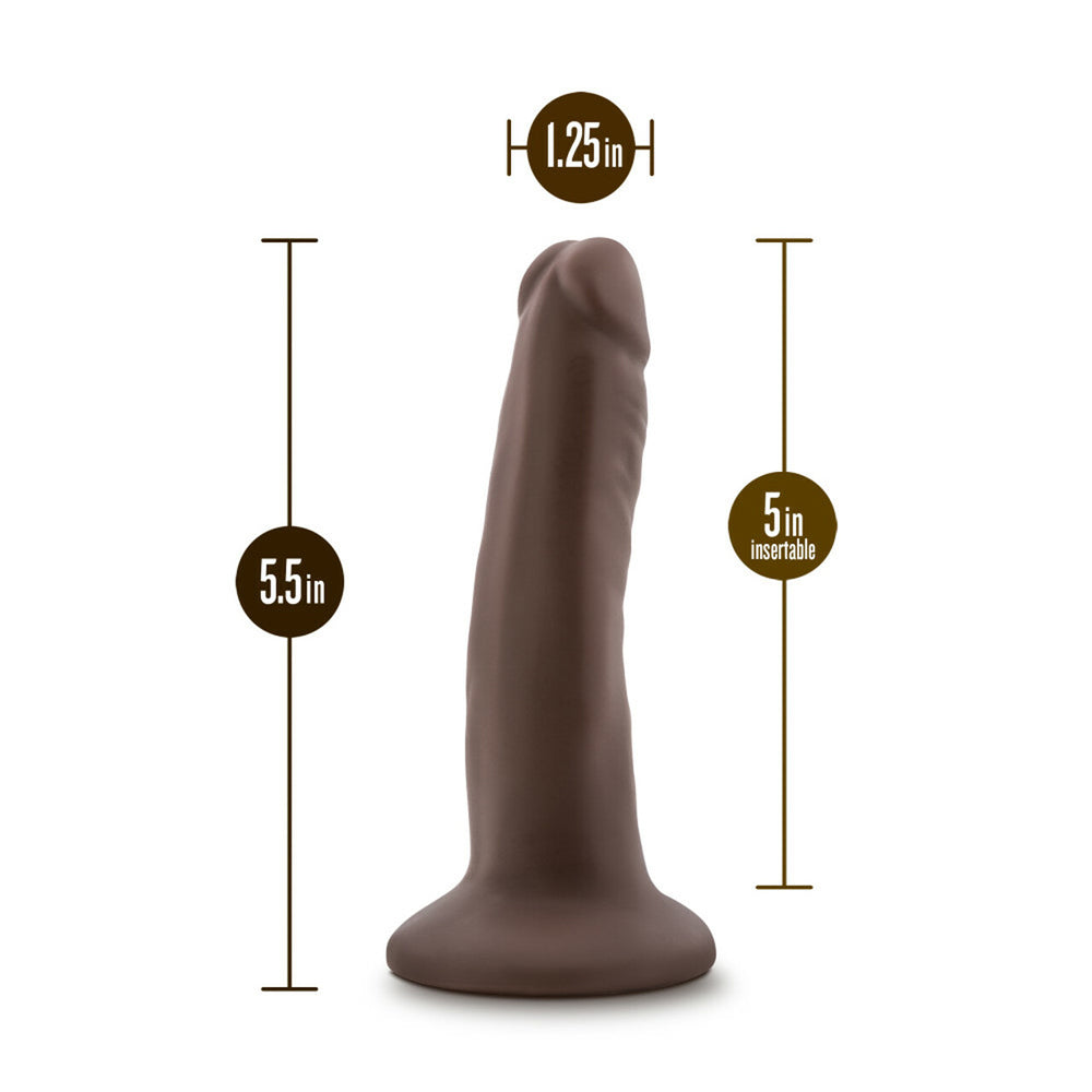 Dr. Skin Plus 5" Posable Dildo Chocolate