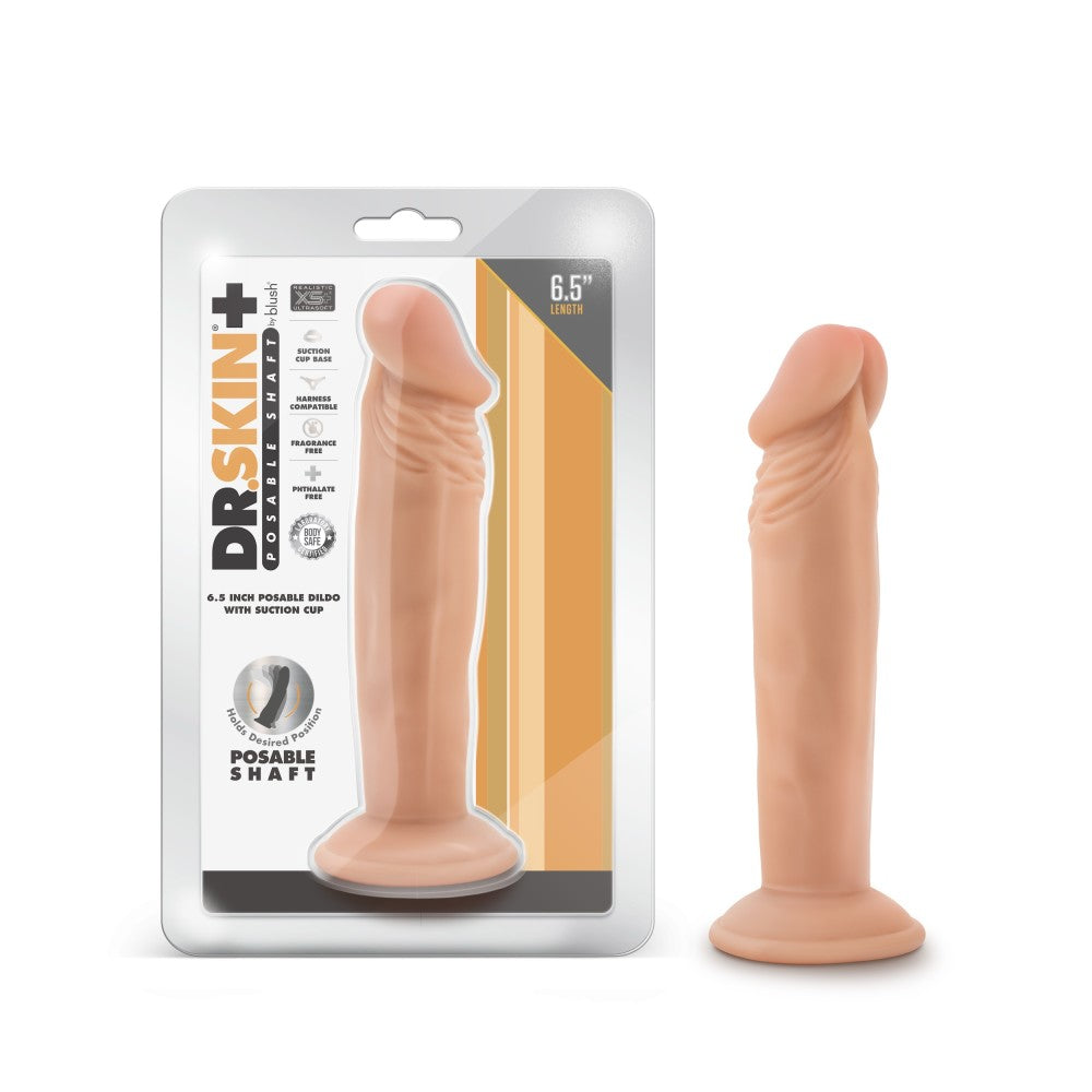 Dr. Skin Plus 6" Posable Dildo Vanilla