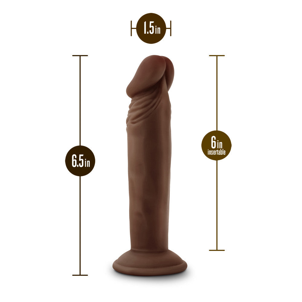 Dr. Skin Plus 6" Posable Dildo Chocolate