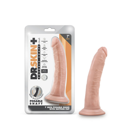 Dr. Skin Plus 7" Posable Dildo Vanilla