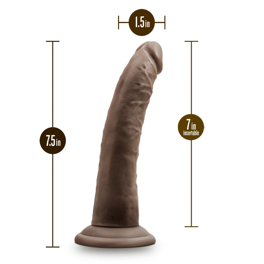 Dr. Skin Plus 7" Posable Dildo Chocolate