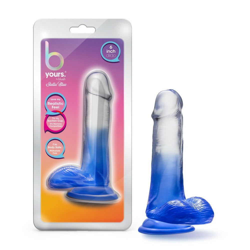 B Yours Stella Blue 6" Dildo Blue