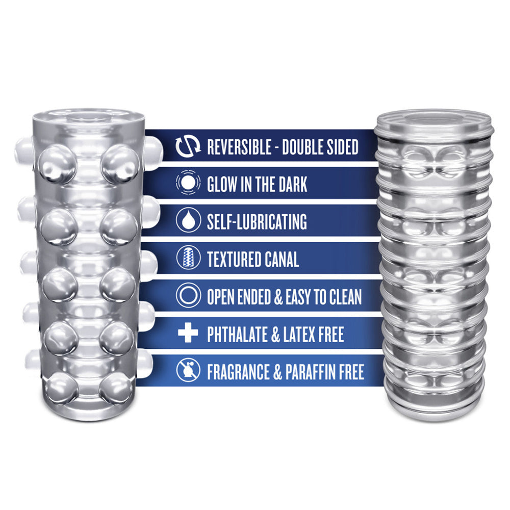 Rize Swich Glow In The Dark Self-Lubricating Stroker Clear
